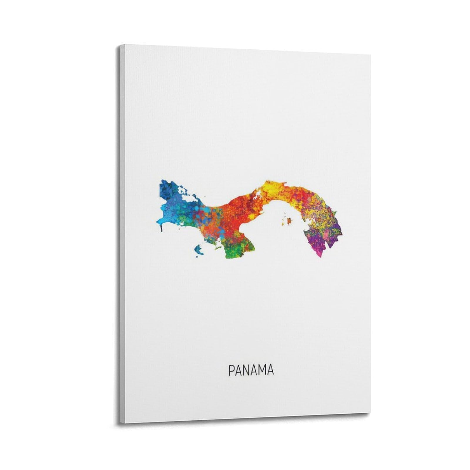 MJZLQN Map Poster Panama in Watercolor Poster Decorative Painting Canvas Wall Posters And Art Picture Print Modern Family Bedroom Decor Posters 24x36inch(60x90cm)