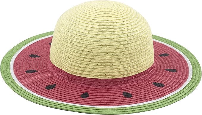 Summer Straw Sun Hat for Women, Foldable Wide Brim Floppy Beach Hat with UV Protection, Adjustable Chin Strap,51–54 cm (adjustable)