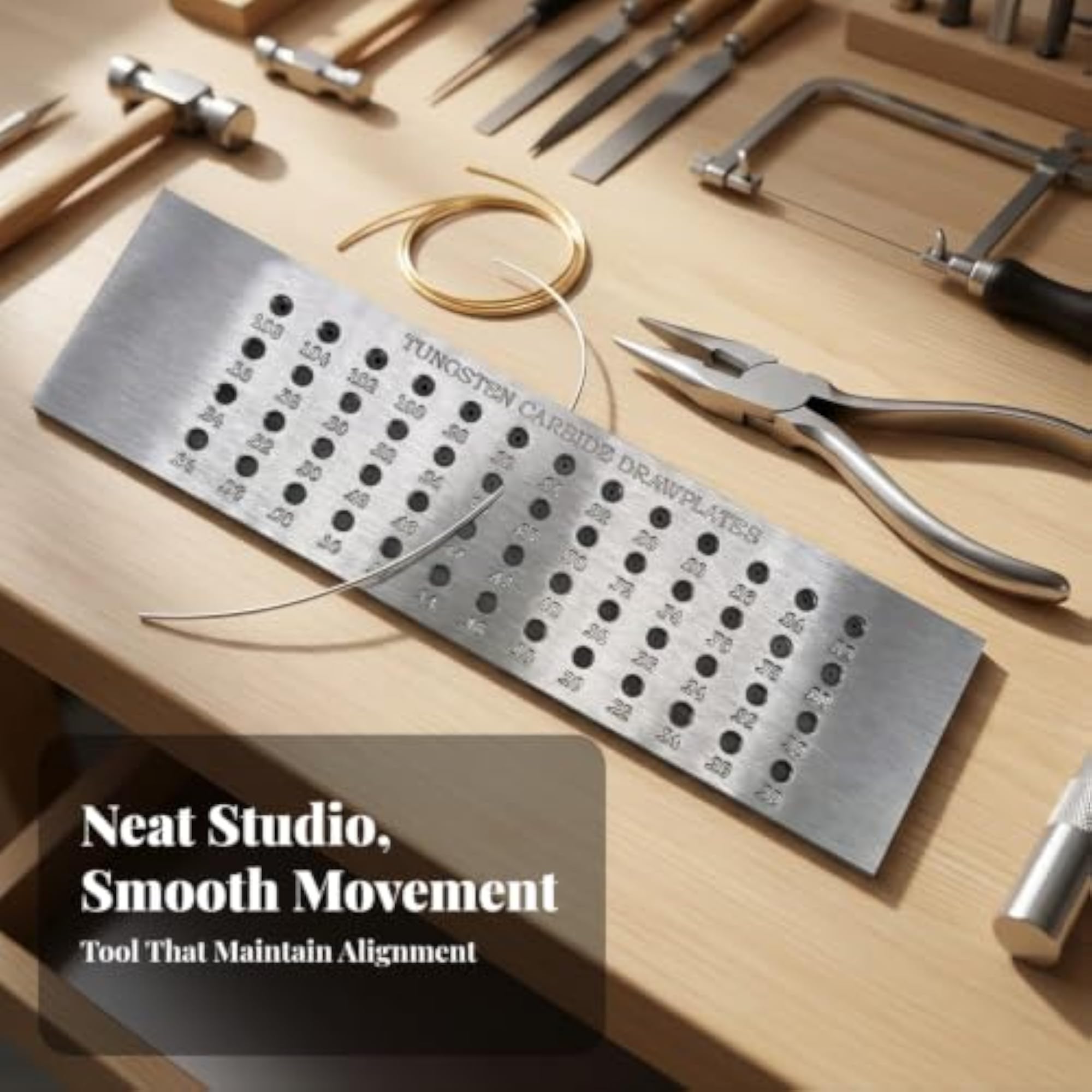 Rectangular Wire Draw Plate for Jewelry Making