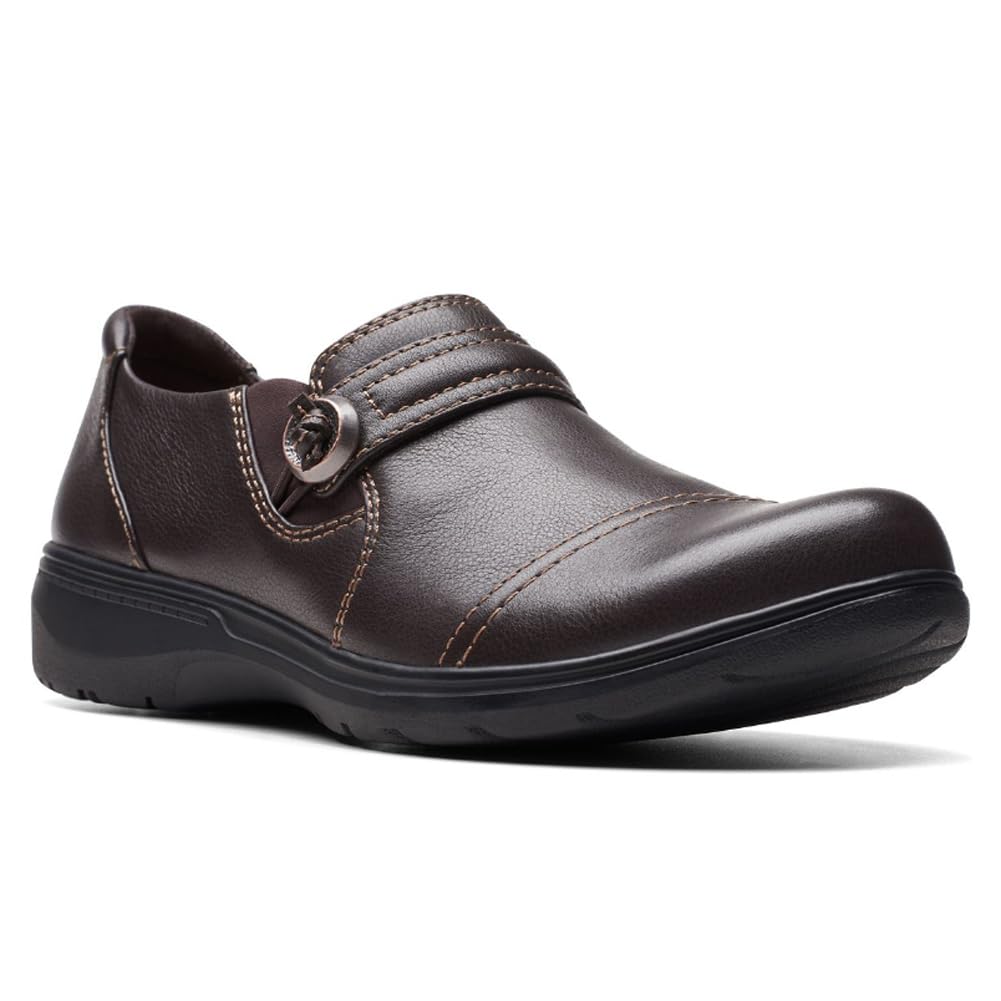 Clarks - Womens Carleigh Pearl Shoes, Color Dark Brown, Size: 8.5 UK