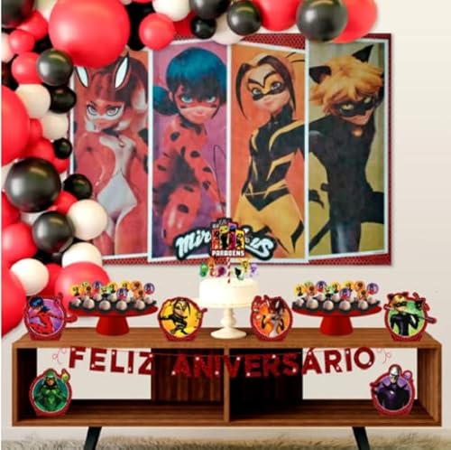 Kit Festa Fácil Lady Bug Licenciado - Decoração de Festa