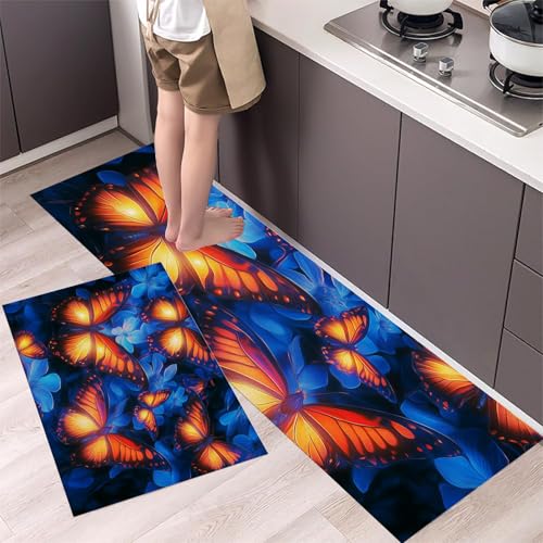 Felpudos de cocina lavables y alfombras de pasillo en set de dos piezas 5