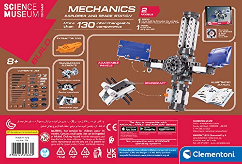 Clementoni-61766 Science Museum Clementoni-61766-Science Mechanical Lab-Space Explorer, Multicolore, 61766