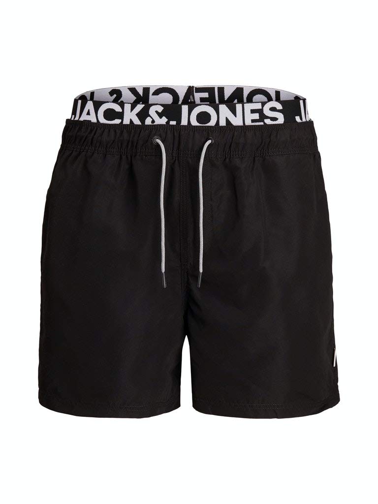 JACK & JONES Herren Badehose Badeshort SPLICELOGO S M L XL XXL Schwarz Rot Orang