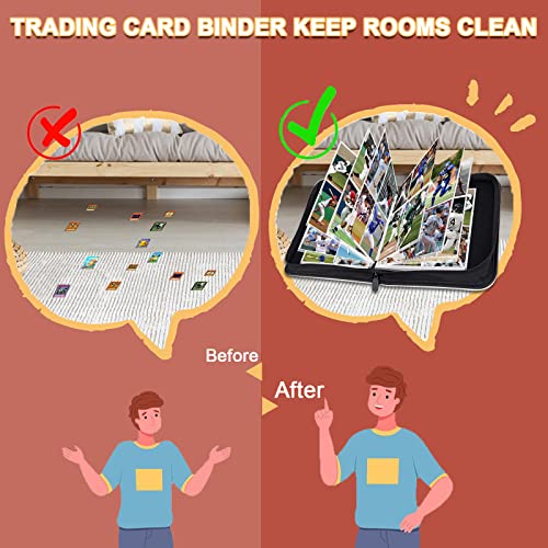 Baseball Card Binder 400 Pockets, Trading Card Binder Waterproof Sports Card Binder Album Card Holder With Sleeves -50 Removable Card Sleeves Collectible Fits For Baseball Cards, Football Sports Card #TOP5