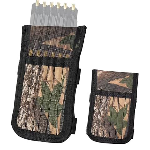 KURUGEILI Mini Crossbow Bolt Quiver dwustronny uchwyt na ramię strażnik może pomieścić 12 szt. mini crossbow strzałki Camo