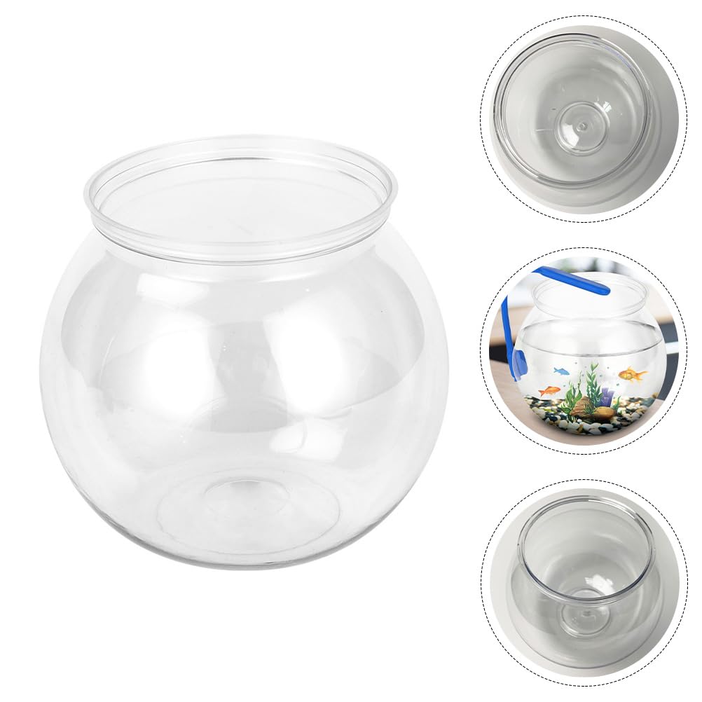 Acquario da tavolo Acquario rotondo a forma ovale piccolo design trasparente per uso domestico Micro paesaggio vaso bottiglia ciotola globo casa vetro trasparente Ciotola per pesci decorativa