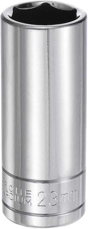 Soquete sextavado de 23 mm com encaixe de 1/2 pol., 78 mm, aço 45# cromado HARFINGTON
