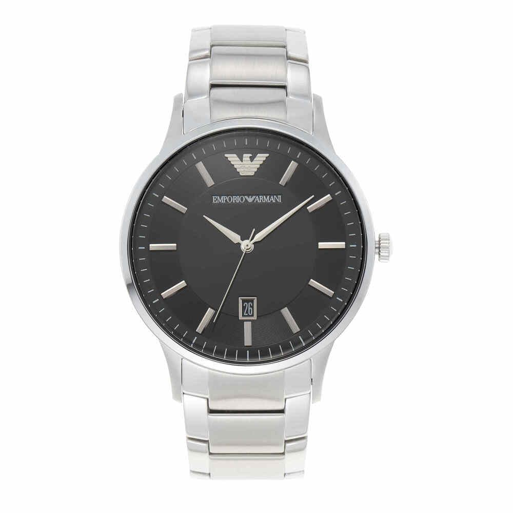 Emporio ArmaniWatch for Men, Quartz Three Hand Date Movement and 43mm Case Size with Stainless Steel Strap