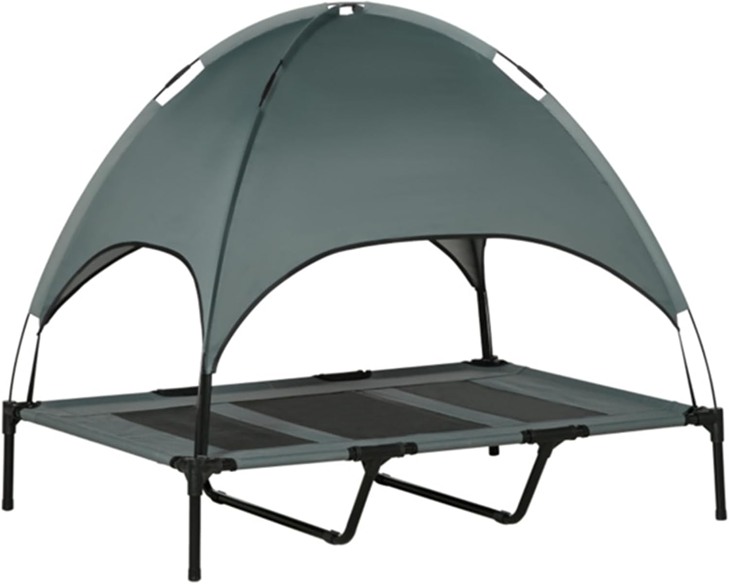 Dog Bed, Pet Bed, Pet Supplies, with Canopy, Foldable, with 1 Travel Bag, for Dogs Under 55 Lbs, Gray