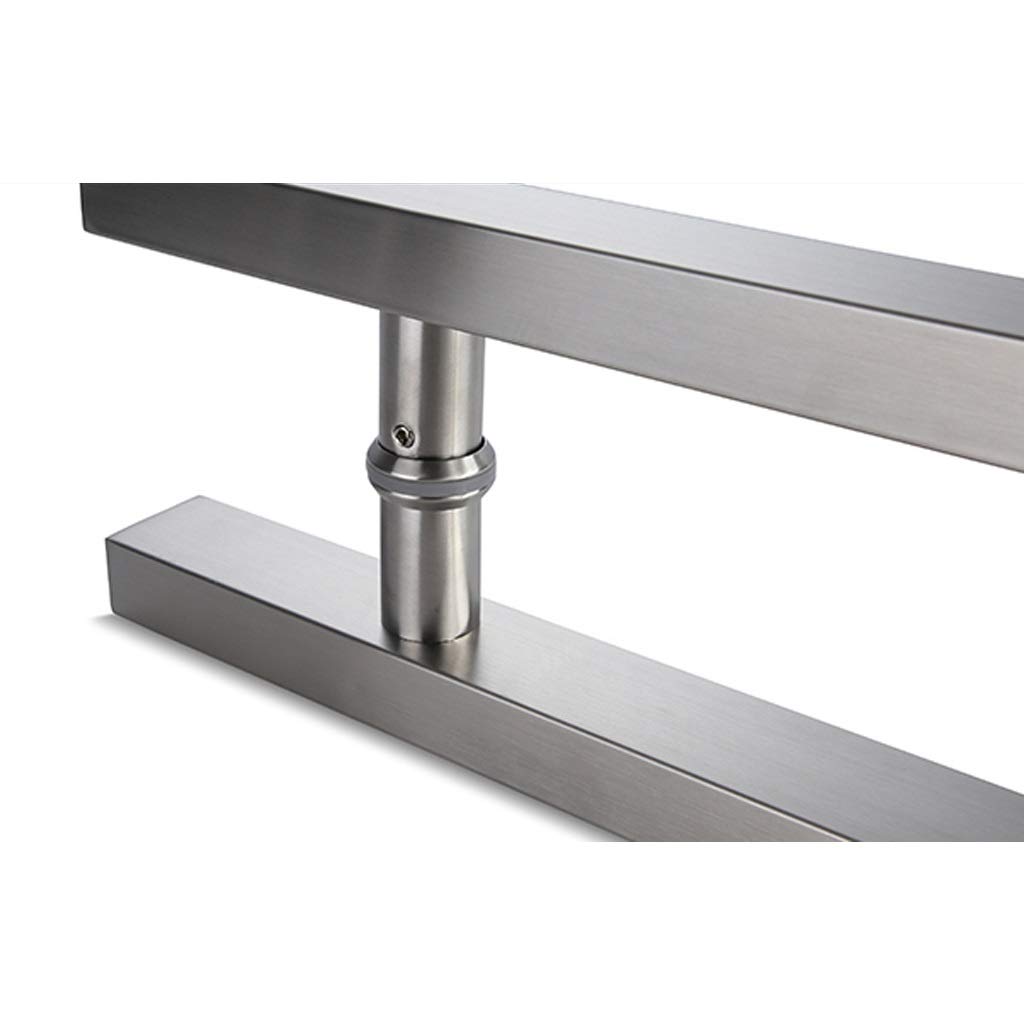 Manilla para Puerta de Cristal, Manilla para Puerta de Madera, Manilla para Puerta corredera de Tubo Cuadrado de Acero Inoxidable Cepillado, para hoteles/oficinas, 4 tamaños (tamañ