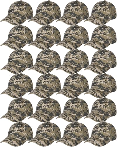 Image of Handepo 24 Pcs Blank Baseball Caps Adjustable Back Strap Unisex Blank Design Caps Plain Unisex Hats for Men Women