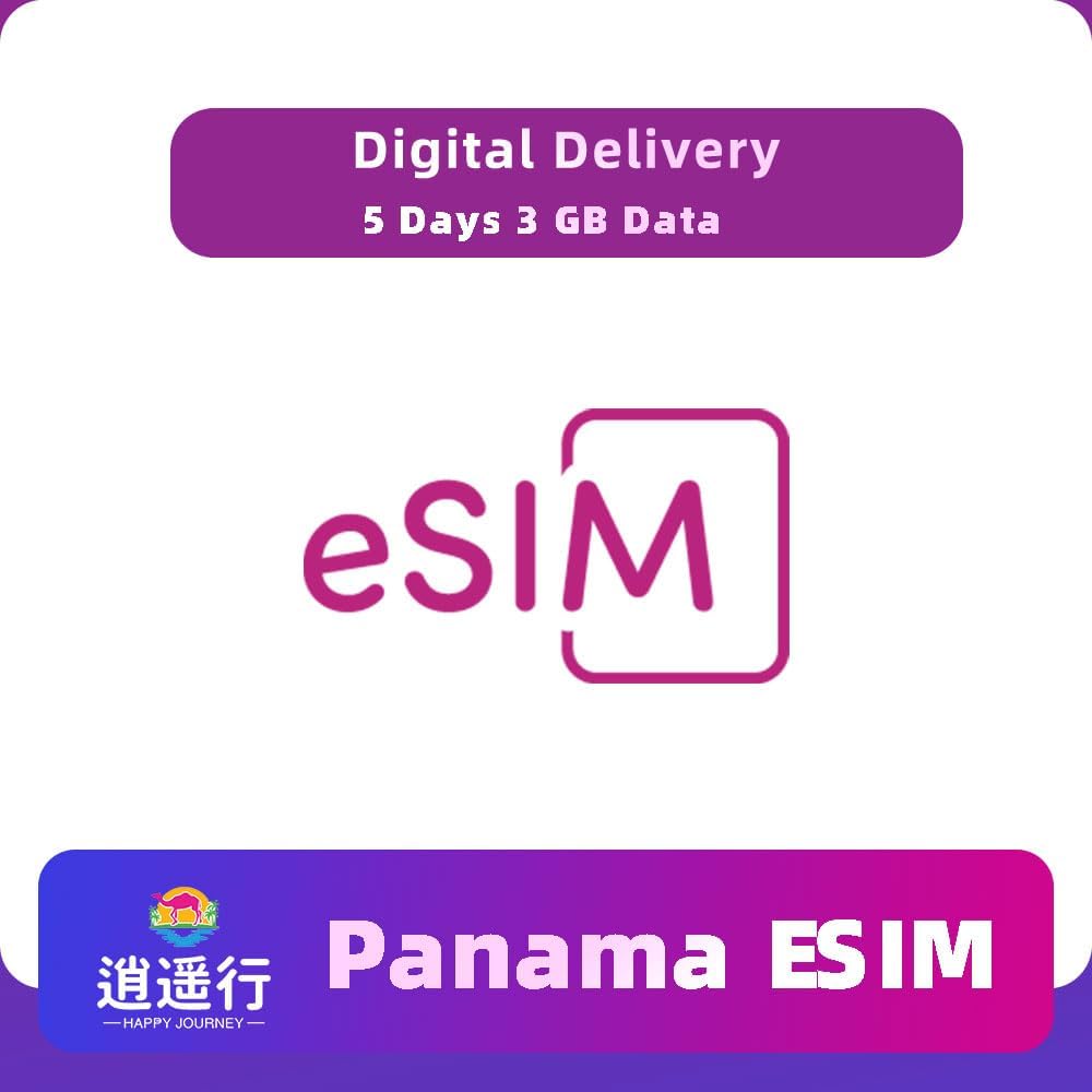 eSIM Card for Panama | Get QR Code Instantly | 5G/4G High-Speed | Hotspot Allow | for Travel, Business & Unlocked Phones (10 Day, 5 GB (Total), 5G, excluding Voice Calls.)
