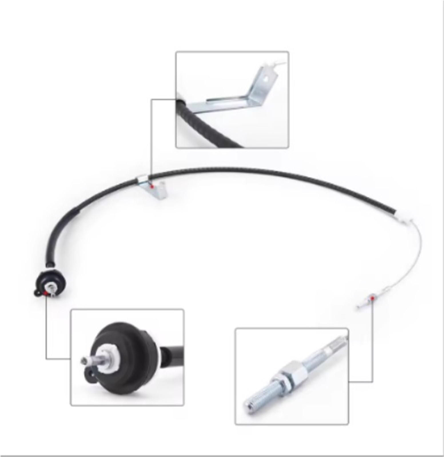 Juego de embrague con cojinete Kit de cable embrague y ajustador cortafuegos. cuadrante triple gancho. Compatible con Ford Mustang 96-04 Sets para embrague para coche