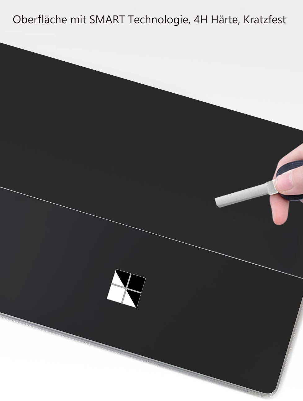 Adesivo Skin per Surface Go 3, Sticker Vinile Cover (Nero)