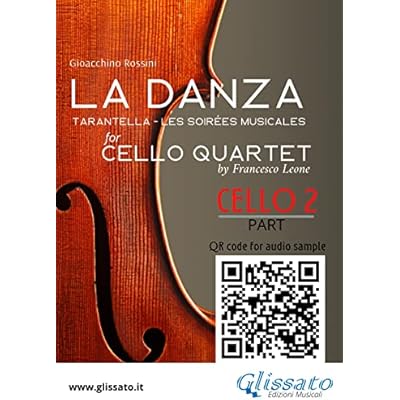 Cello 2 part of "La Danza" tarantella by Rossini for Cello Quartet