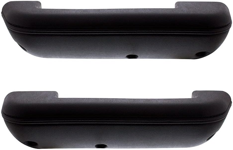 United Pacific 110840 Black Synthetic Leather Arm Rest for 1968-77 Ford Bronco, OEM Replacement, Original Mounting Pattern – ONE Set (Pair)
