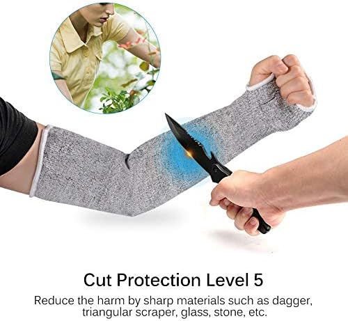 DUO Protège-bras anti-coupures 2 paires de manchons de sécurité