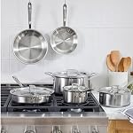 All-Clad D5® Stainless Steel Core 10 Piece Cookware Set- Made in USA- The Upgrade for Supremely Even Heat- Includes Frying Pans, Saucepan, Sautépan, Stockpot -Oven Safe & Induction Compatible - Image 2