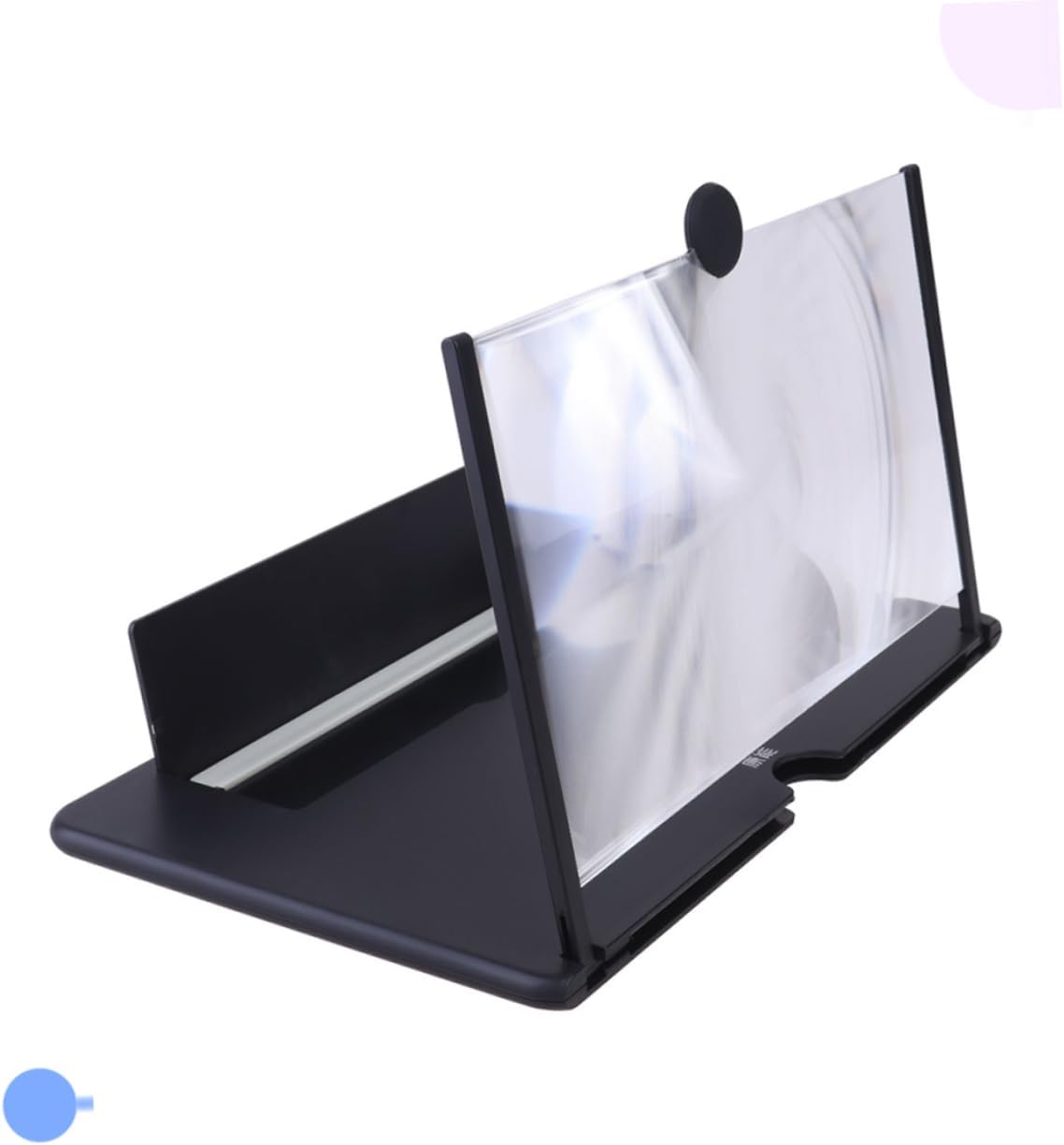 COLLBATH Mini Mobile Phone Screen Magnifier with Stand Hd Amplifier for Clearer Movies and Gaming Portable Phone Holder for Easy Viewing Random Color