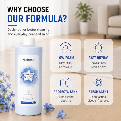 Image of Multi-Surface Floor Cleaning Solution for ECOVACS DEEBOT X11 /X9 /X8 /X5 /X2 /X1 /T80 /T50 /T30 /T20 /T10 /N30 /N20 /Series and all other Robot Vacuum Cleaners,Deep Cleans for Multiple Hard Floors, (33.8 Fl oz)