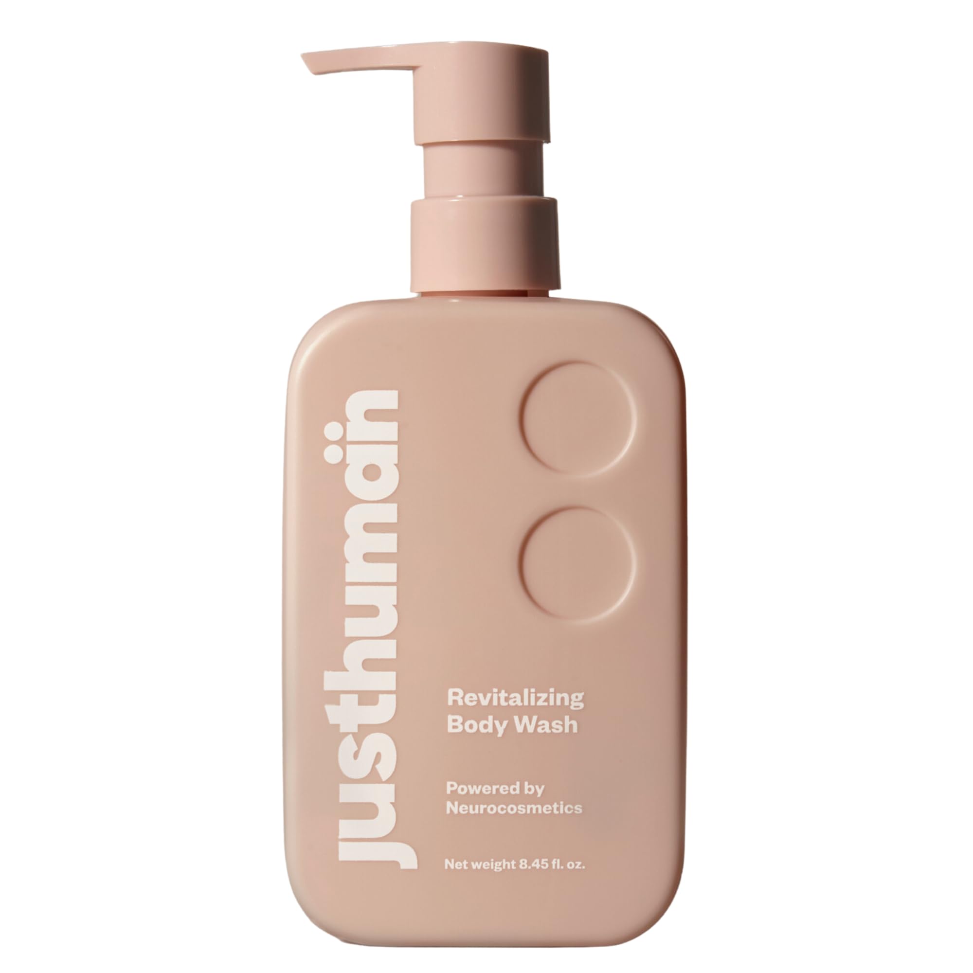 JustHuman Revitalizing Body Wash Lemon Balm and Holy Basil pH Balanced -Brightening Moisturizing and Nourishing Shower Gel For Men and Women | Paraben Free Sulphate Free | 8 oz Pack of 1