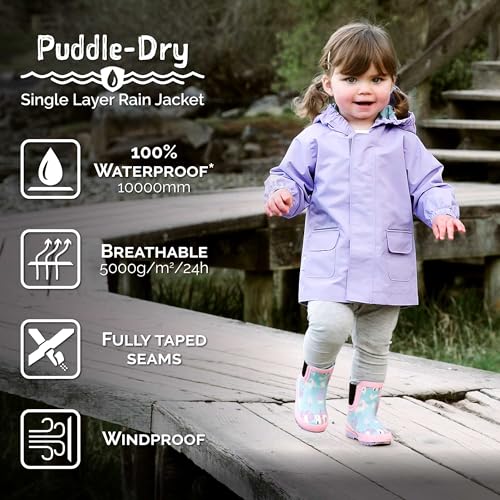 Image of JAN & JUL Waterproof Rain Jacket, Raincoat with Hood for Girls and Boys