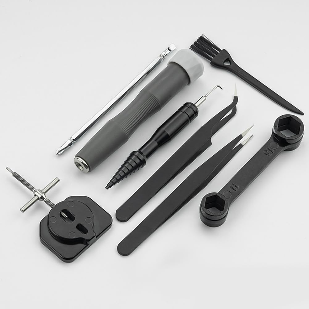 Angelrolle Wartungsset - Präzisionsreinigungswerkzeuge, kompaktes Reparaturset | Rostbeständige Edelstahl-Pinzette Schere, Schmierölbürste Produkt, Tackle Box