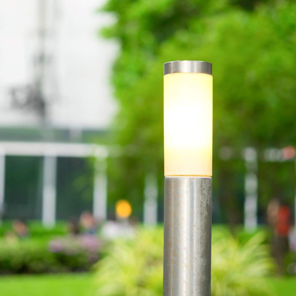 V-TAC PALO SEGNAVIALI H80 CM ATTACCO LAMPADINA E27 LAMPADA DA GIARDINO ATTACCO GRANDE E27 IN ACCIAIO INOX E POLICARBONATO TIPO UTRECHT VT-838 8625