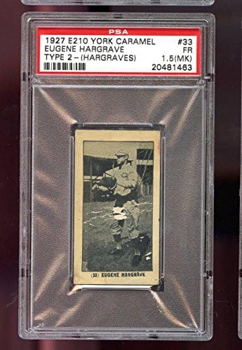 1927 1928 York Caramel Type 2#33 Eugene Hargrave Hargraves PSA 1.5 MK Graded