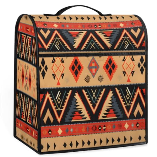 Coffee Maker Cover Aztec Ethnic Theme Kitchen Appliance Covers Small Appliance Covers Blender Cover Juicer Cover Dust Covers for Kitchen Appliances with Top Handle and Pockets,Washable,C507