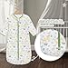 Miracle Baby Long Sleeve Sleep Sack 2-Pack,100% Cotton Wearable Blanket Baby Sleeping Bag for Infant Toddler(Owl + Rabbit,12-18 Months)