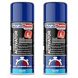 CA Glue Accelerator Spray (2 x 13.5 fl oz), Cyanoacrylate Super Glue Accelerator Spray, Adhesive Activator, CA...