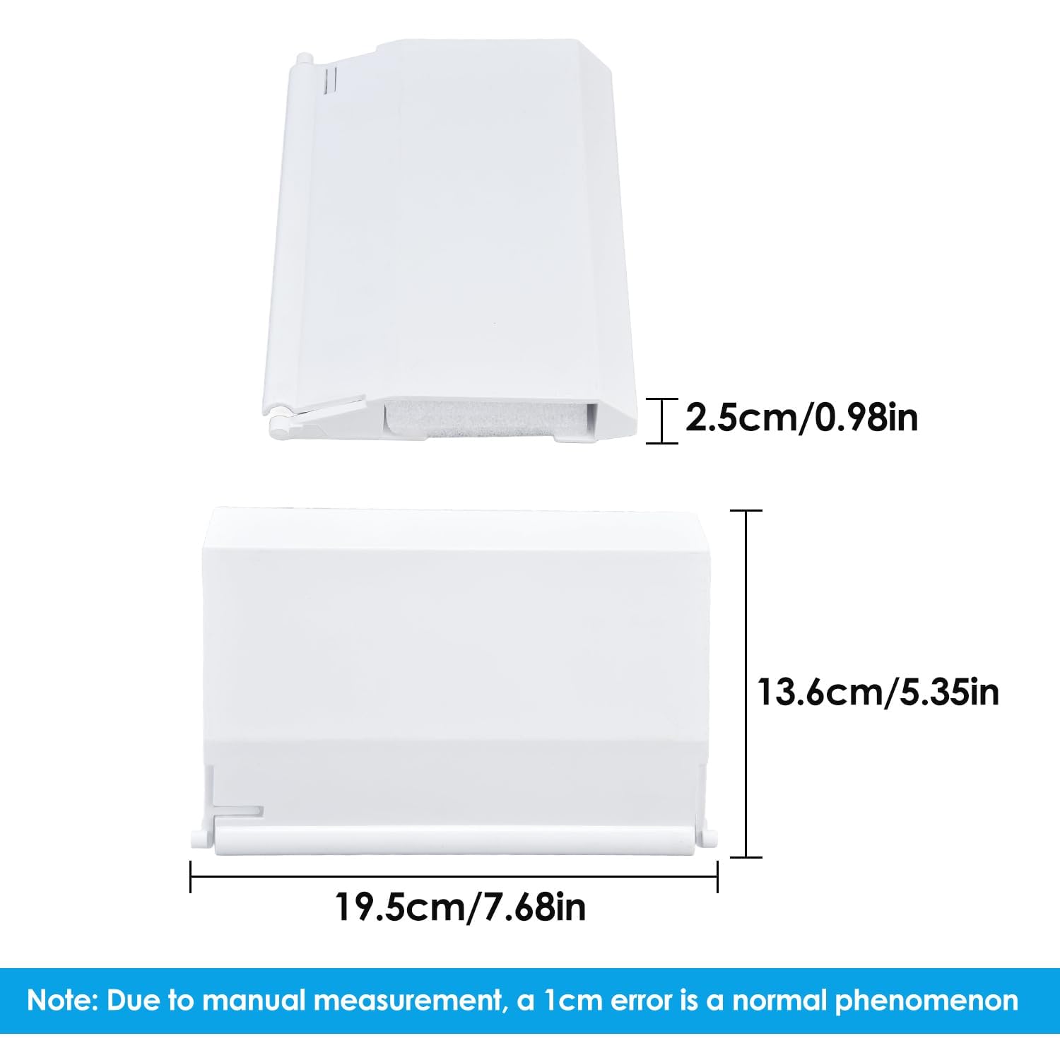 Porte Skimmer à Charnière Blanche, 2 Pièces Volet Déversoir pour Skimmer de Piscine, Trappe de Rechange pour Skimmer, Empêche Le Reflux des Déchets, 19,5x13,6 cm