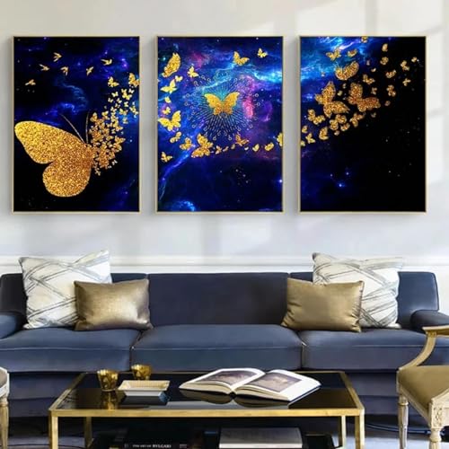 Peinture abstraite papillon dansant affiche scandinave salon moderne 50x70cm