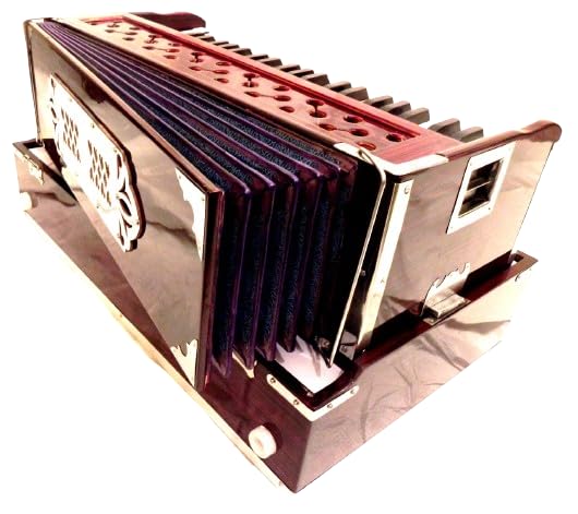 Musicals - Armonio portatile pieghevole in legno, 3,5 ottave, 9 tappi con accoppiatore, armonio indiano, armonio professionale, fatto a mano, armonium portatile