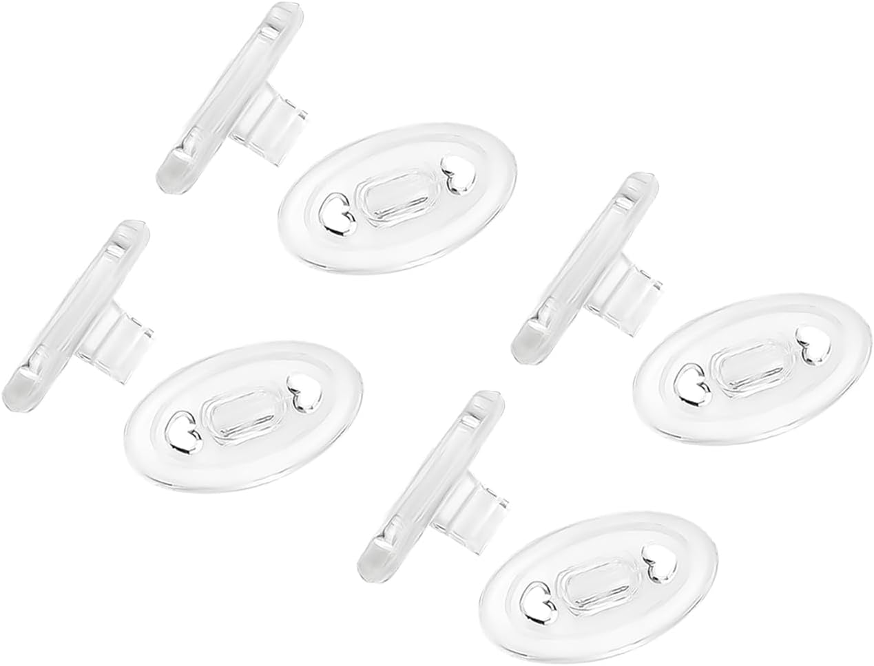 Silicone Nose Pads Replacement Nose Pieces for Oakley Wire Tap 2.0 OO4145 Sunglasses - 4 Pairs Clear Nose Cushion image 2