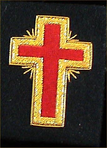 Past Commander Sleeve Cross Bullion Knights Templar 2"
