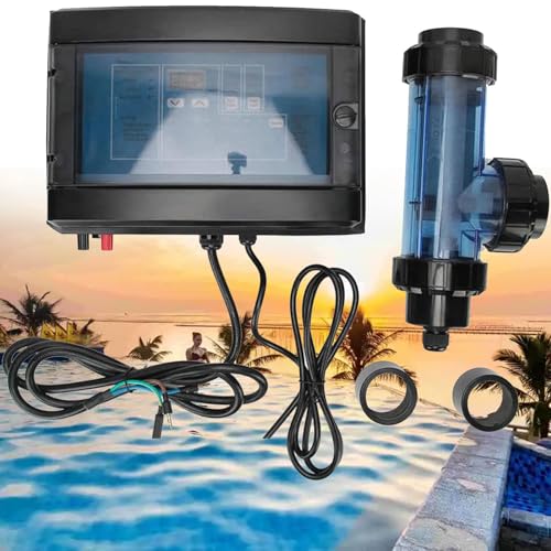 Generador de cloro salino, clorador de agua salada, sist-ema generador de cloro para piscinas de agua salada con limpieza automática 10 g/h a 50 g/h, generador de cloro para piscinas,20g/h