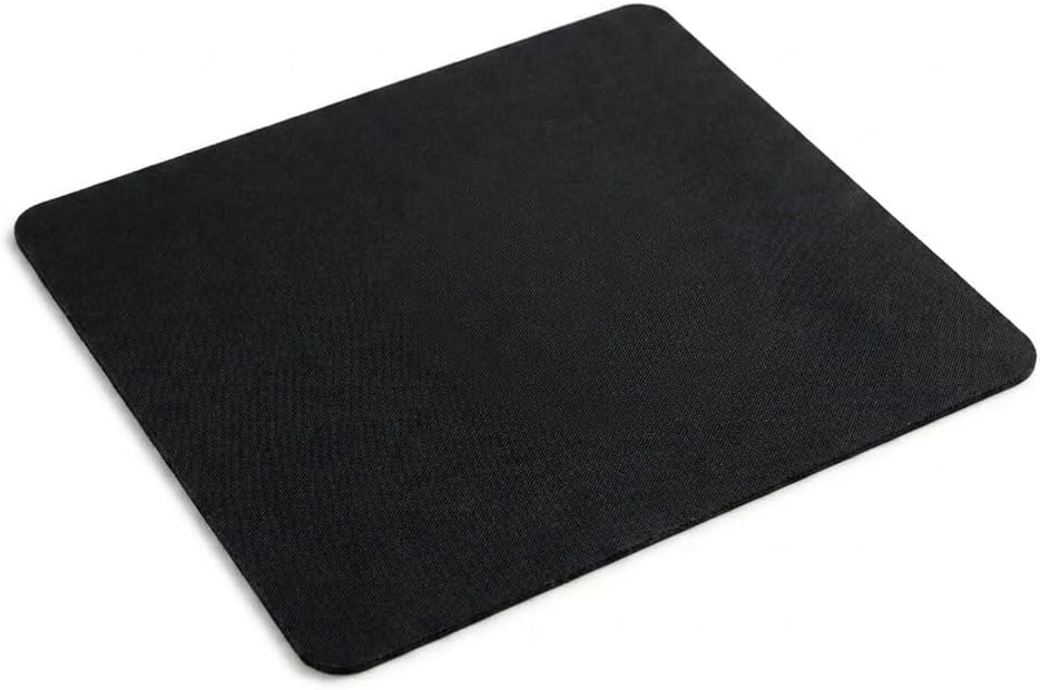 Portable Non-Slip Mouse Pad, Waterproof Smooth Tracking Surface & Rubber Base, Compact Computer Mouse Mat for Laptop, Travel, Office & Home PC, 8.66 x 7.09 Inches, Black