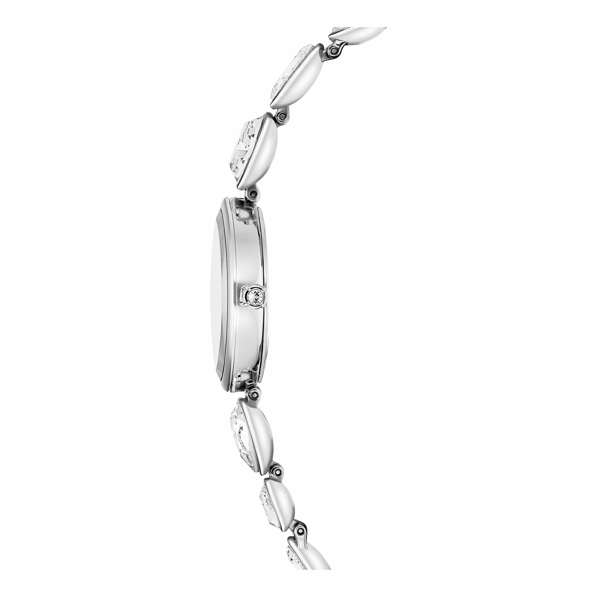 Swarovski Reloj Gema, Pulsera de Cristal, Tono Plateado, Acero Inoxidable