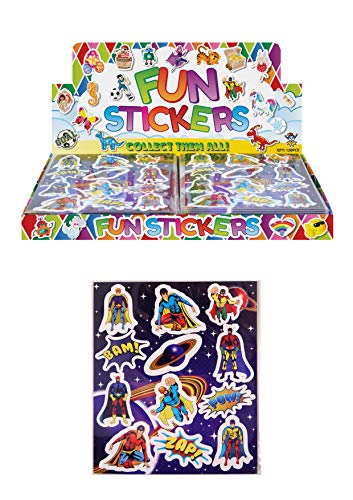 Autocollants de super-héros Henbrandt lot de 6 pour cadeaux invités et prix lucky dip