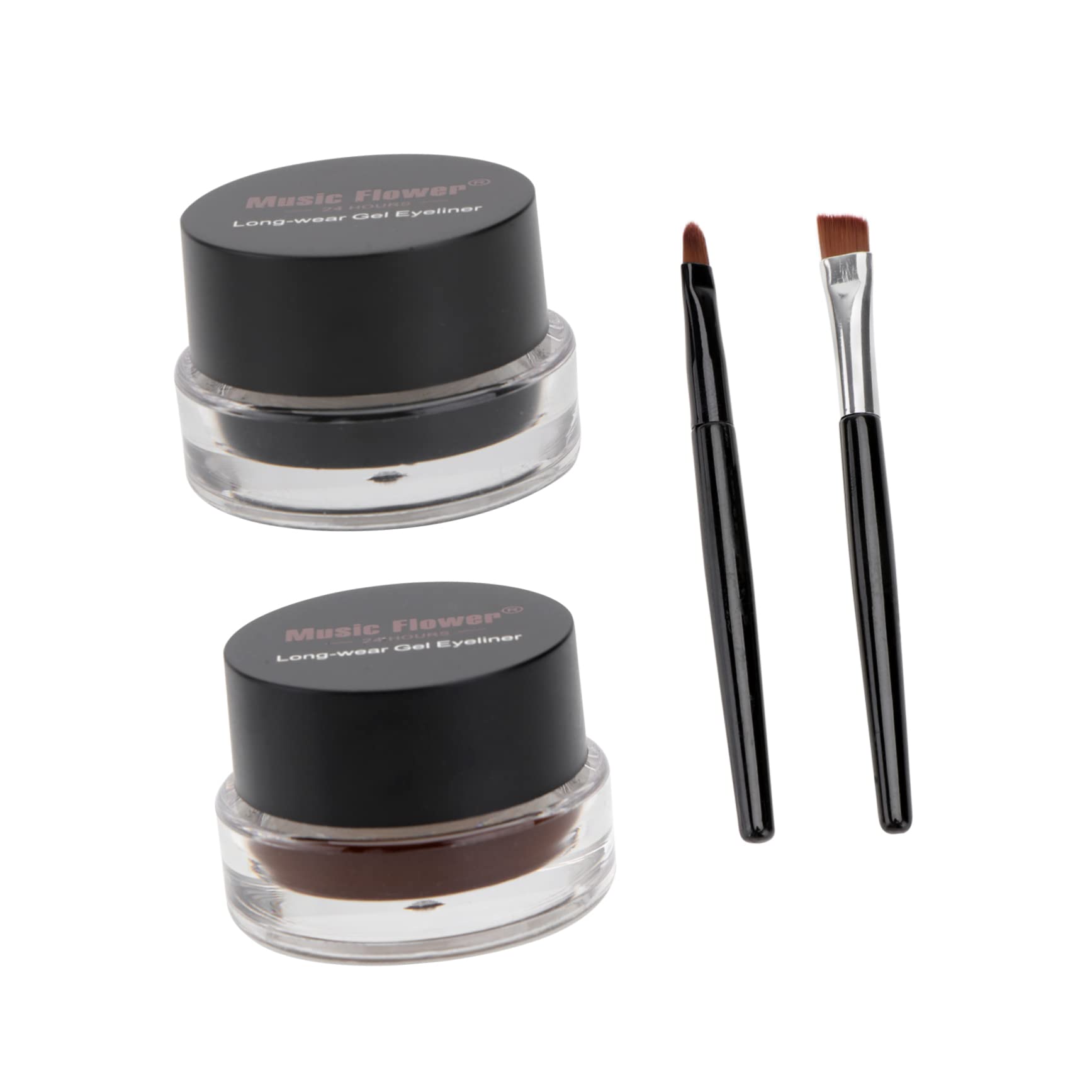 minkissy 2 Piezas garras de los dedos sombra de ojos marrón oscuro delineador de ojos marrón lápiz delineador de ojos crema de sombra de ojos impermeable delineador líquido colocar