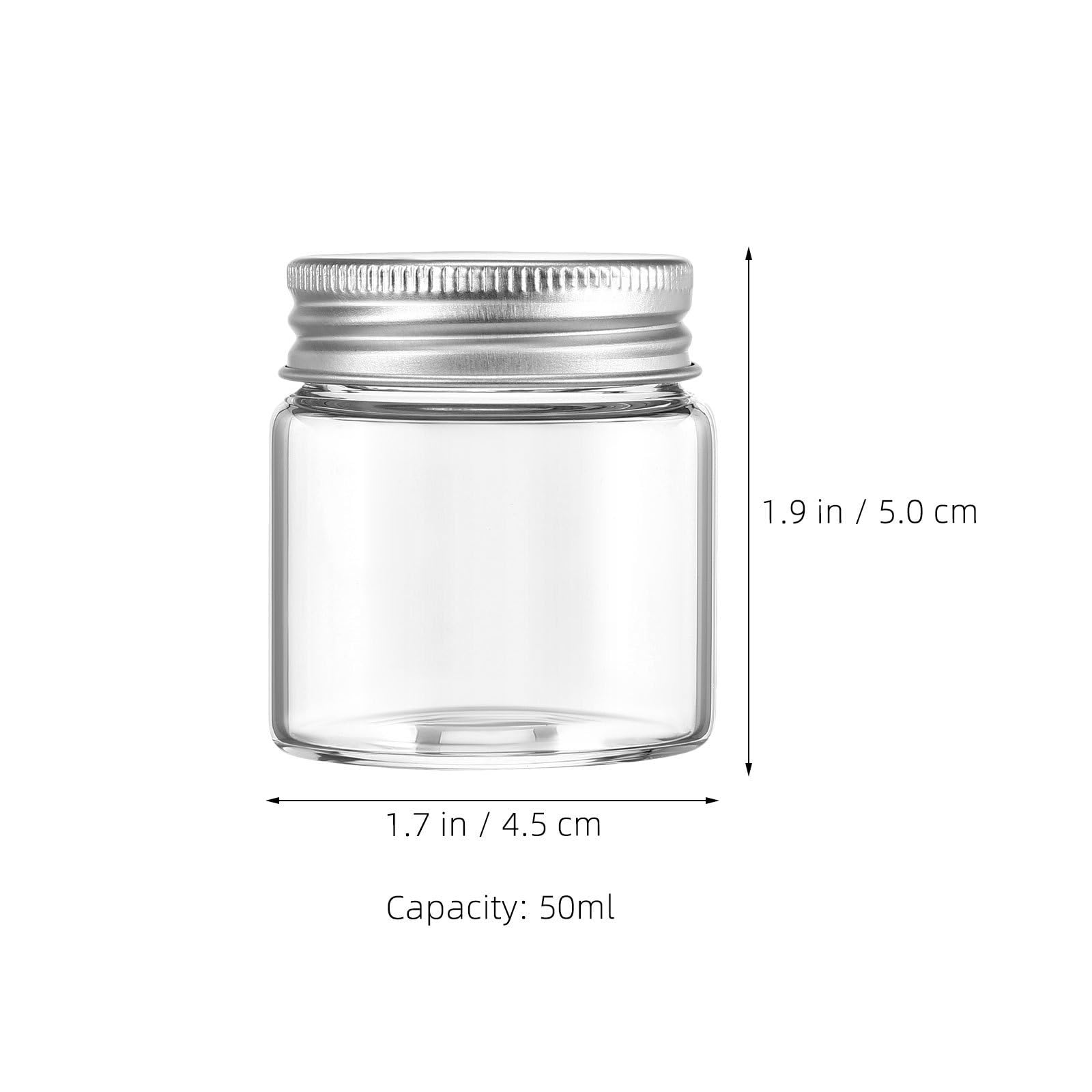 30 Kleiner Dichtglasgläser 50ml aus Glas und Aluminium mit Deckel | Honig, Marmelade, Gelee, Breite Öffnung, Kompakt, 30 Stück, Partybeutel und Bastelbedarf