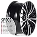Circuit Performance CP36 18x8 Wheel Gloss Black/Machined Face 5x112 Bolt Pattern, 18 Inch, 40mm Offset, 73.1mm Compatible with VW Jetta, Passat, Golf, Audi A3 A4