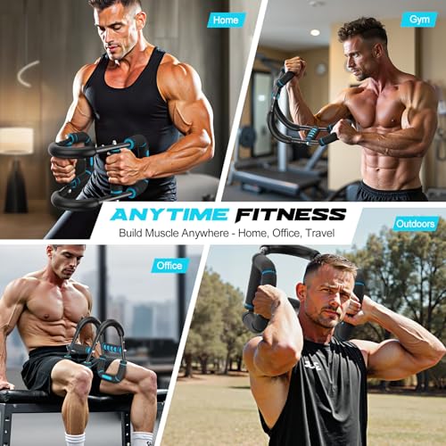 Twister Arm Trainer for Men, Chest Workout Equipment 5-Level Adjustable (40-130lb) with Ergonomic 27° Targets Biceps/Clip/Thigh, Portable Exerciser for Home Gym Travel Fitness - Image 6