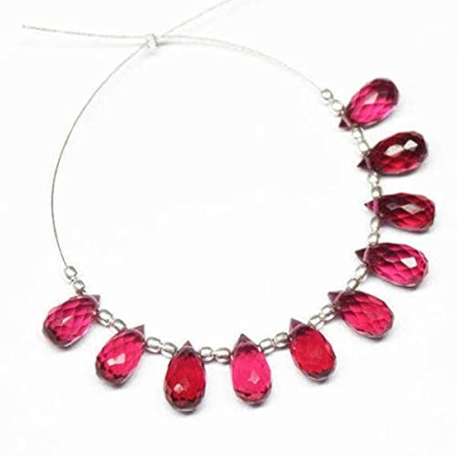 Quartz rouge rubis en paire 10mm pour réparer et fabriquer des boucles