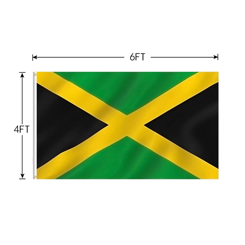 洋書 JAMAICA FLAGBURG Jamaica Flag Jamaican National Flags 4x6 FT