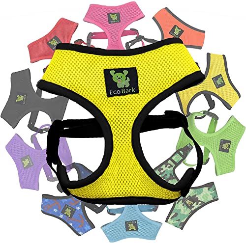 Image of Classic Dog Harness Innovative Mesh No Pull No Choke Design Soft Double Padded Breathable Vest for Eco-Friendly Easy Control Walking Quick Release for Puppies Toy Breeds & Small Dogs (Small, Yellow)