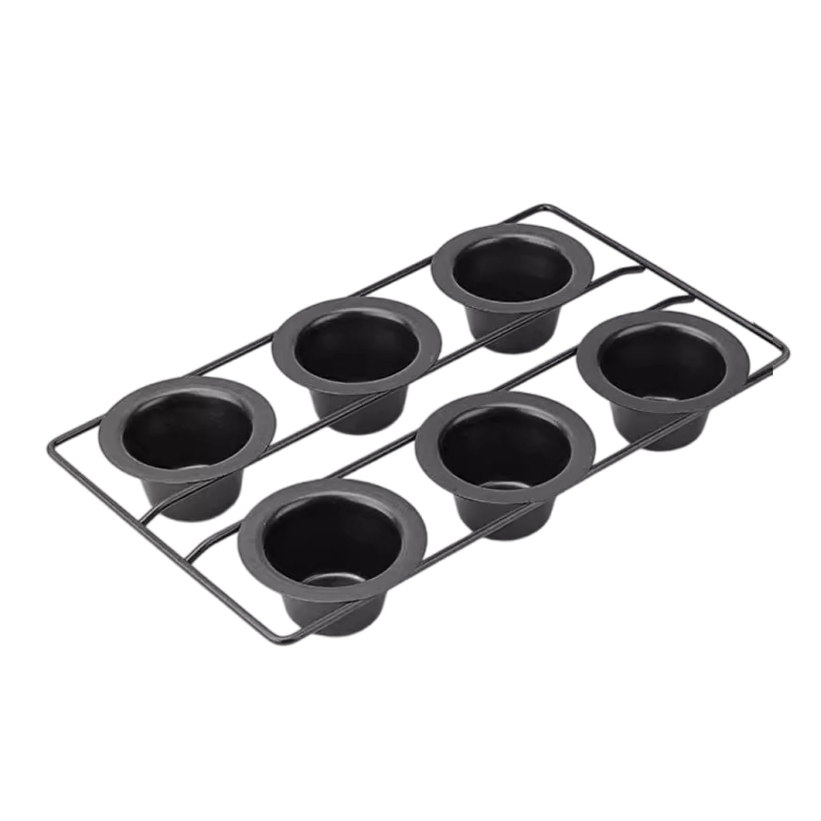 Ljmyy 6 Cavity Small Bakewares Cake Molds Bread Baking Cake Molds Bakings Pans Carbon Steel Texture Pans for Dessert